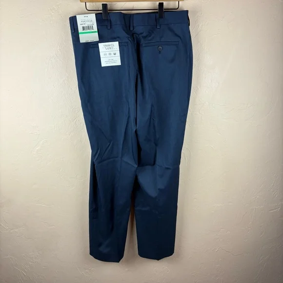NWT Perry Ellis Portfolio Men's Blue Dress Pants size 34 x 29 - Picture 5 of 9